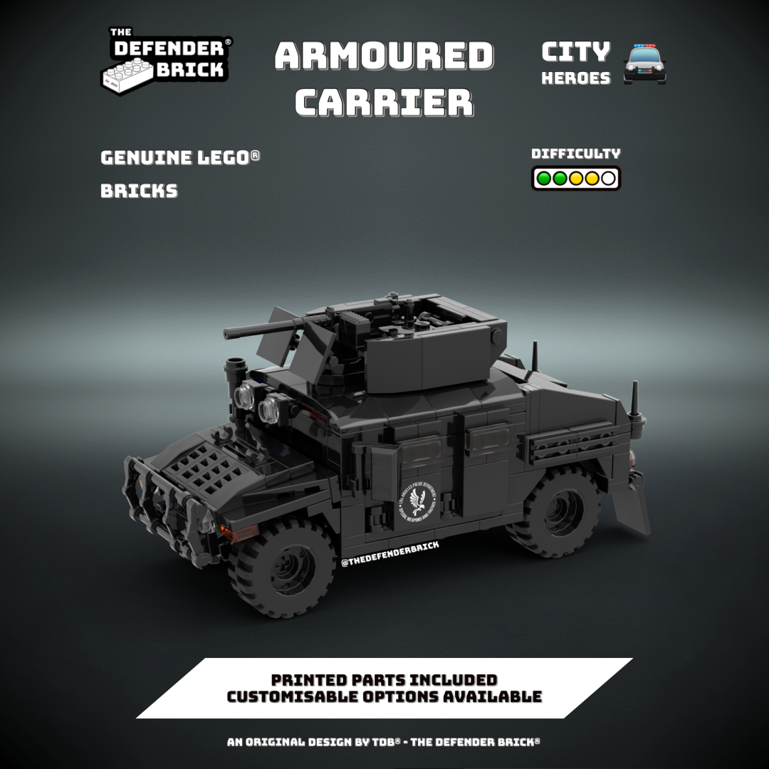 Police SWAT Armored Truck Made With Real LEGO® Bricks