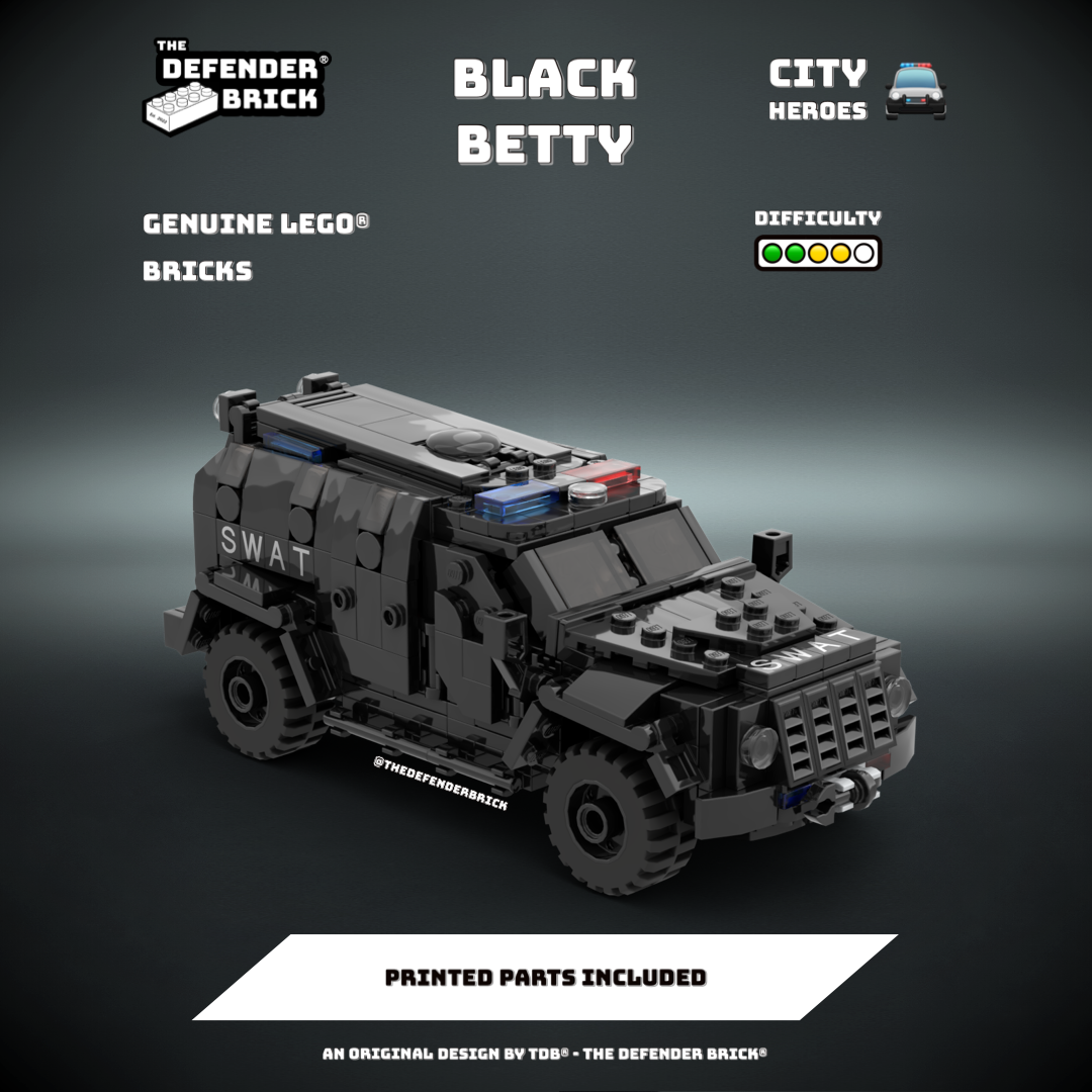 TDB® S.W.A.T. Black Betty truck The Defender Brick®