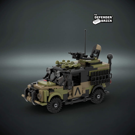 Custom Lego military tactical 4x4 vehicle model with australian camouflage and custom UV printed parts australian Army themed. 