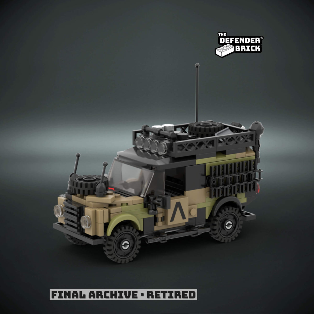 Custom Lego military tactical 4x4 vehicle model with australian camouflage and custom UV printed parts australian Army themed. 