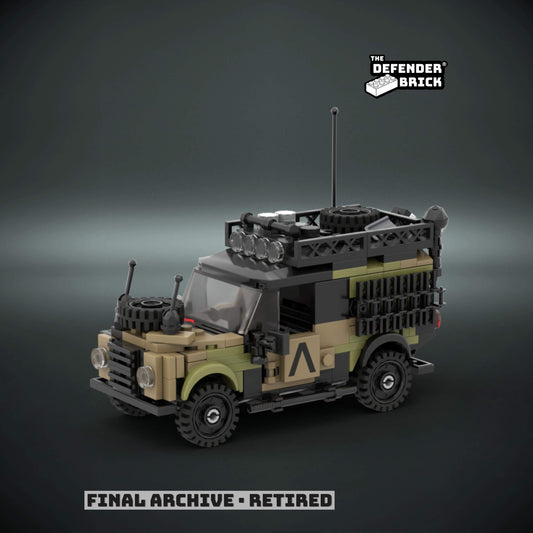 Custom Lego military tactical 4x4 vehicle model with australian camouflage and custom UV printed parts australian Army themed. 