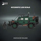 TDB Allied Camo LNX shown beside a figure silhouette to illustrate its accurate 1:35 scale.